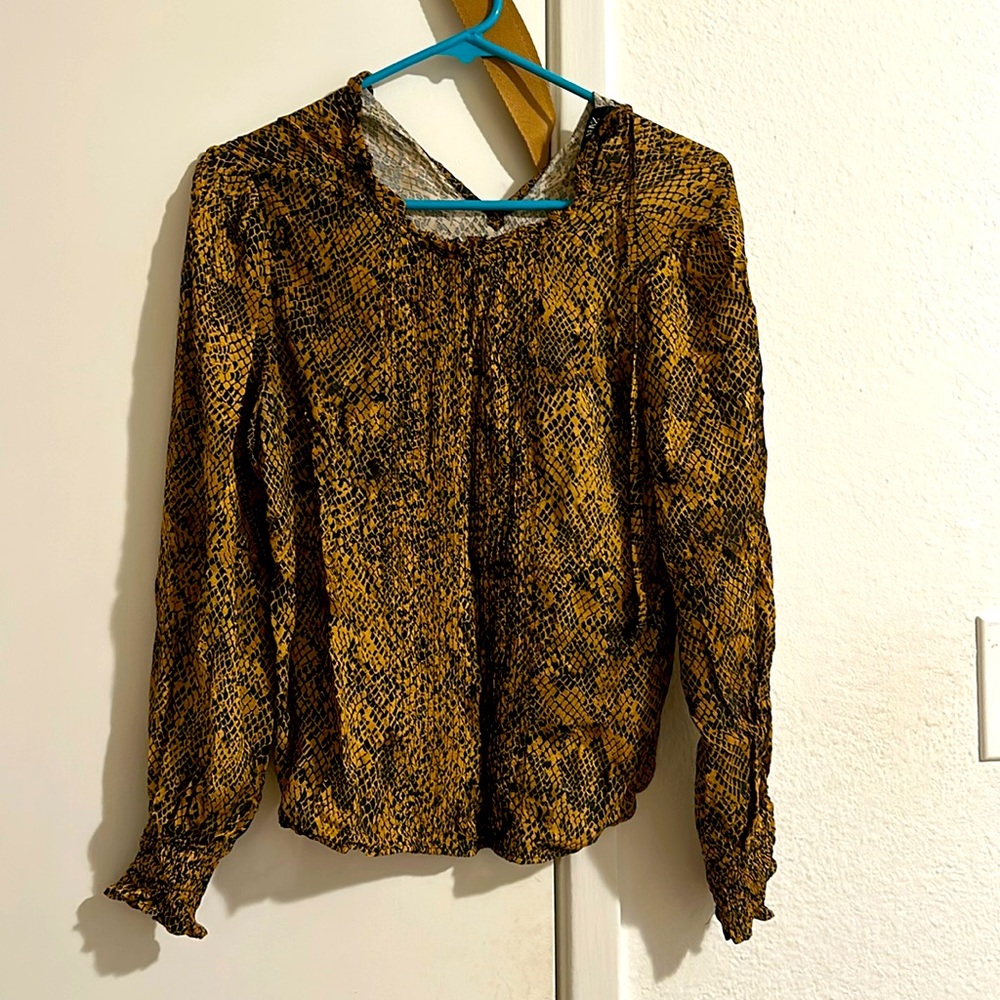 Zara animal print blouse